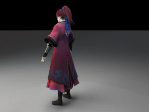 martial arts character 3D Model