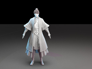 martial arts character Modello 3D