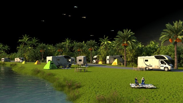 camping 3D Модель .c4d .max .obj .3ds .fbx .stl .blend 