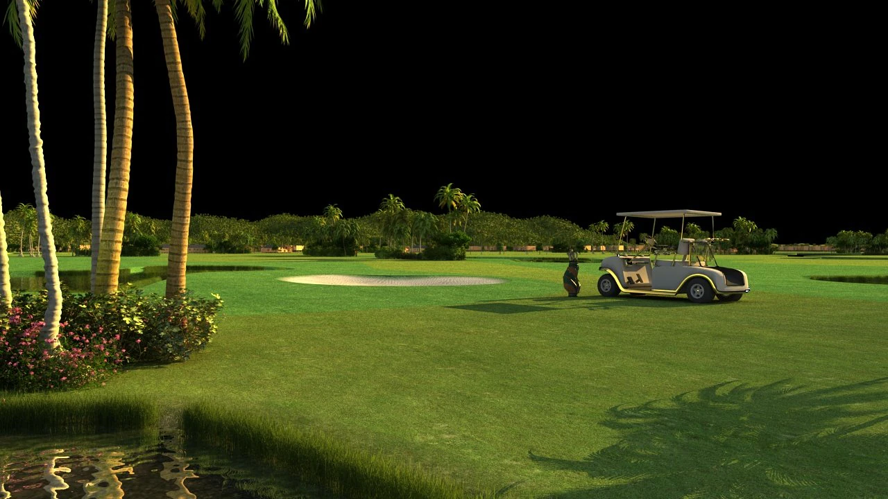 golf course 3D Model .c4d .max .obj .3ds .fbx .stl .blend 