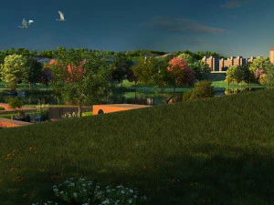 park miejski Model 3D