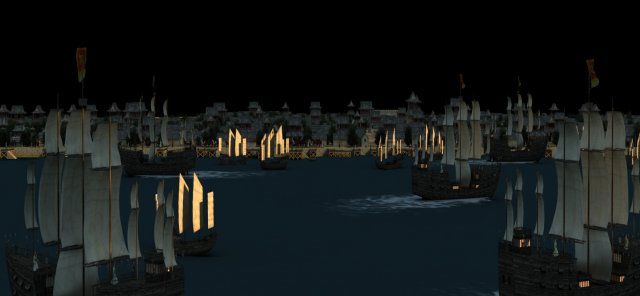 ancient city 3D Model .c4d .max .obj .3ds .fbx .stl .blend 