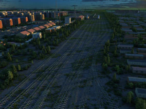 रेलवे स्टेशन 3D मॉडल