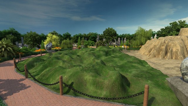 city park 3D 模型 .c4d .max .obj .3ds .fbx .stl .blend 