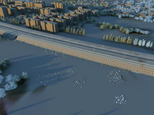 train station 3D Model