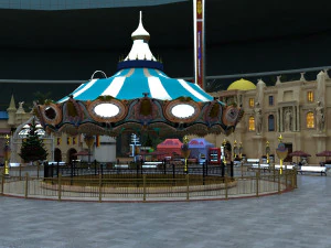 taman hiburan Model 3D