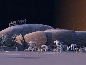 ocean exhibition hall 3D Model