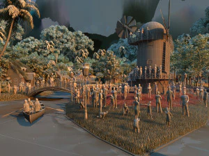 dutch town 3D Model