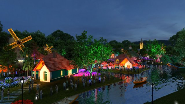 dutch town Modelo 3D .c4d .max .obj .3ds .fbx .stl .blend 
