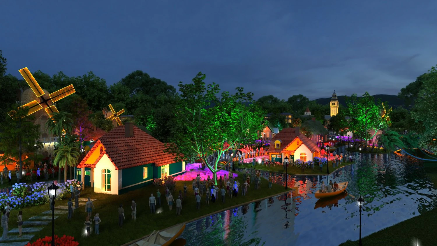 dutch town 3D Model .c4d .max .obj .3ds .fbx .stl .blend