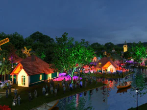 네덜란드 마을 3D 모델