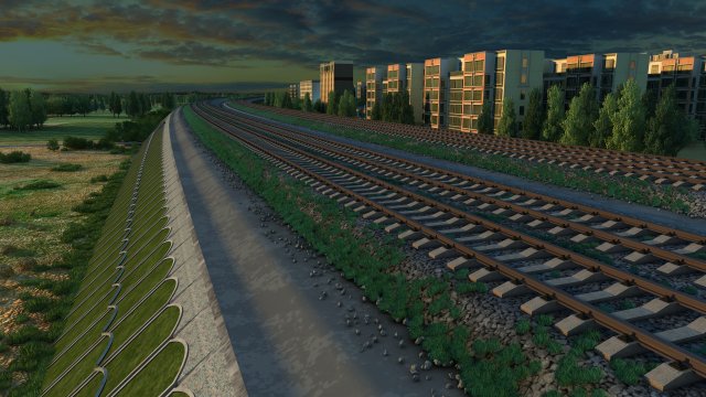railway Modèle 3D .c4d .max .obj .3ds .fbx .stl .blend 