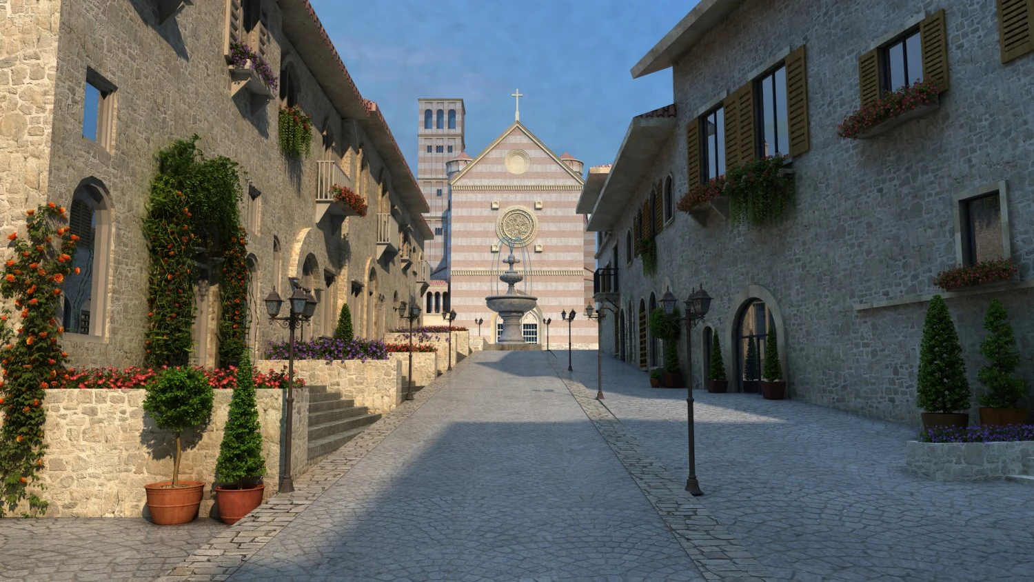 church 3D Model .c4d .max .obj .3ds .fbx .stl .blend 