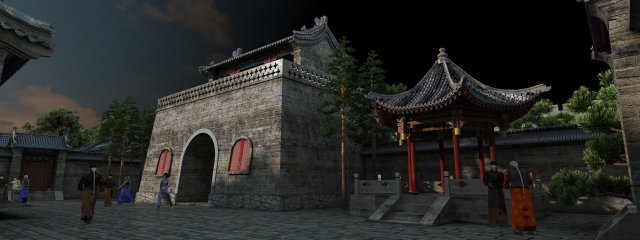 ancient city Model 3D .c4d .max .obj .3ds .fbx .stl .blend 