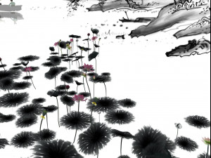 ink painting Model 3D