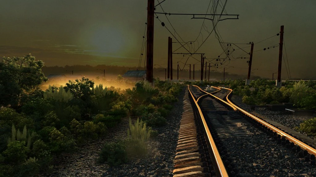 railway 3D Model .c4d .max .obj .3ds .fbx .stl .blend 