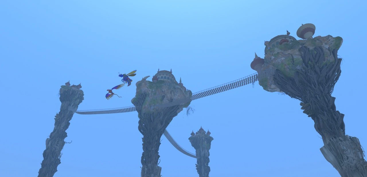 sky castle 3D Model .c4d .max .obj .3ds .fbx .stl .blend 