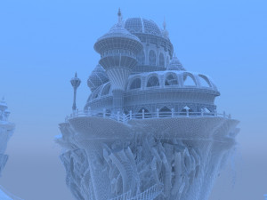 sky castle Model 3D