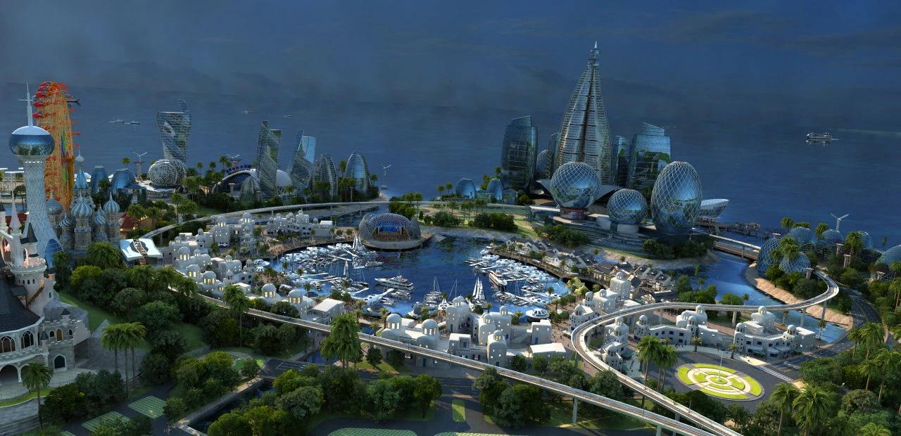 island city 3D Model .c4d .max .obj .3ds .fbx .stl .blend
