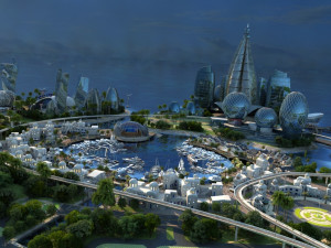 island city Modello 3D