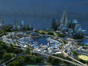 Inselstadt 3D Modell