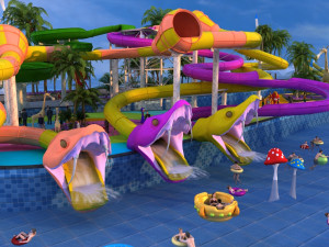 water slide 3D 모델