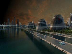 futuristic city 3D Model