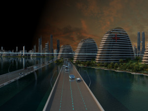 futuristic city 3D 模型