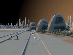 futuristic city 3D 模型
