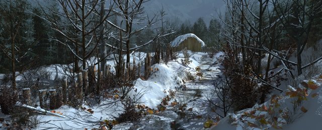 snow scene Model 3D .c4d .max .obj .3ds .fbx .stl .blend 
