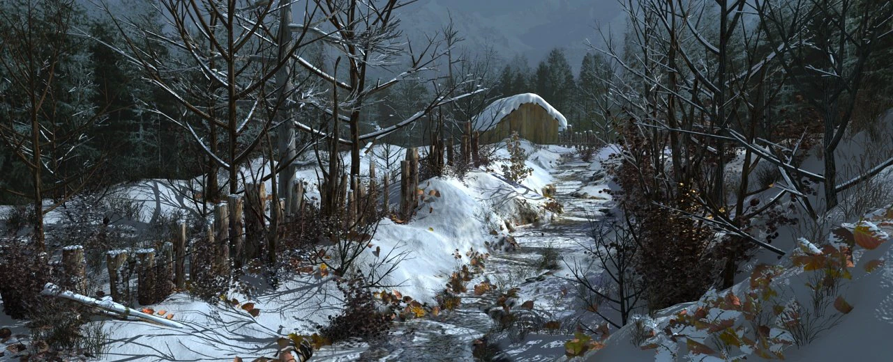 snow scene 3D Model .c4d .max .obj .3ds .fbx .stl .blend 