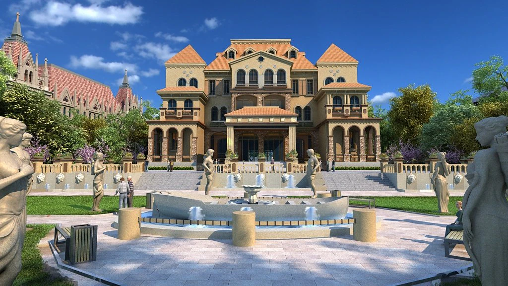 city building 3D Model .c4d .max .obj .3ds .fbx .stl .blend