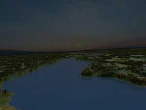 vista para o rio Modelo 3D