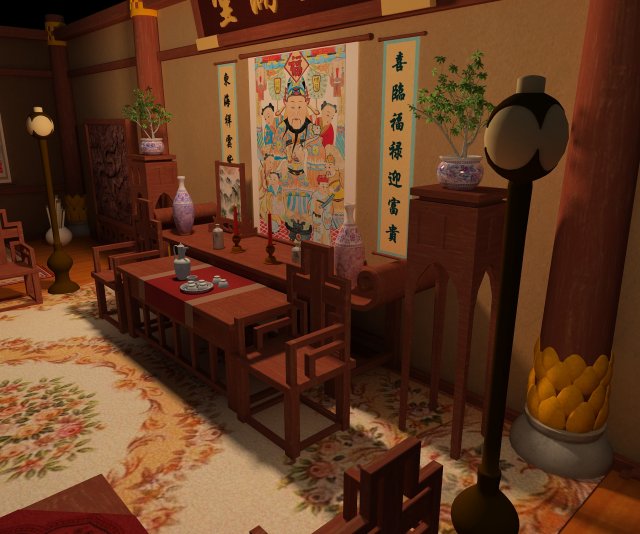 ancient bank 3D Model .c4d .max .obj .3ds .fbx .stl .blend 