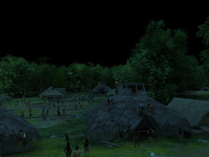 primitive village Model 3D
