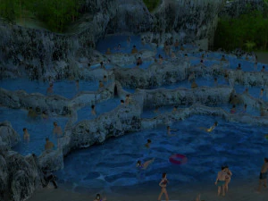 温泉度假村 3D 模型