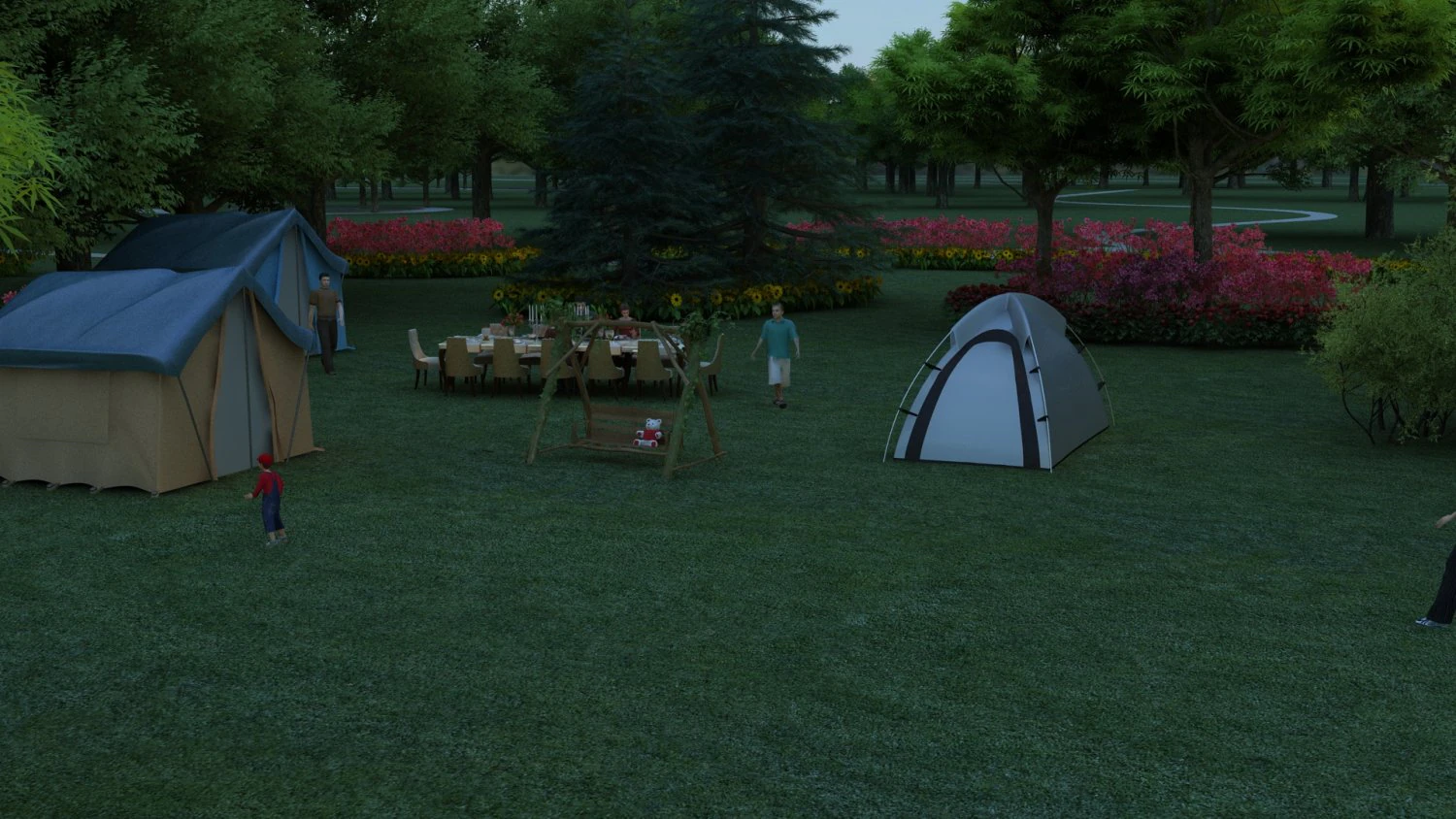 camping 3D Model .c4d .max .obj .3ds .fbx .stl .blend 