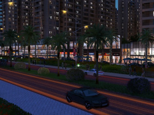 commercial street Modèle 3D