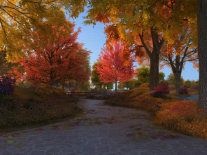 autumn park 3D Model