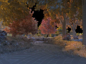 autumn park 3D Model