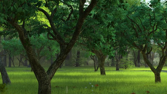 chestnut tree Model 3D .c4d .max .obj .3ds .fbx .stl .blend 