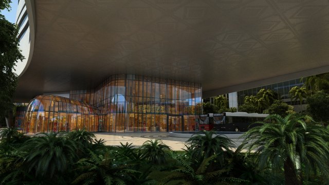 hotel building 3D Modell .c4d .max .obj .3ds .fbx .stl .blend 