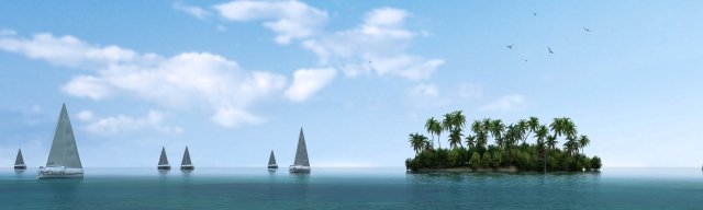 island 3D Model .c4d .max .obj .3ds .fbx .stl .blend 
