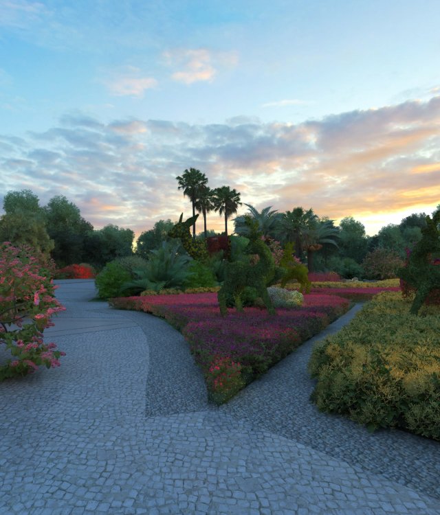 park 3D Модель .c4d .max .obj .3ds .fbx .stl .blend