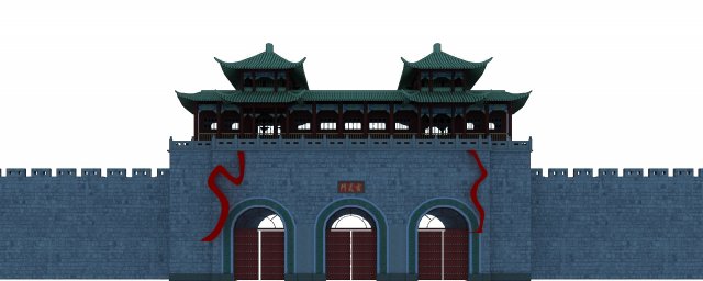 xuanwu gate 3D Model .c4d .max .obj .3ds .fbx .stl .blend 
