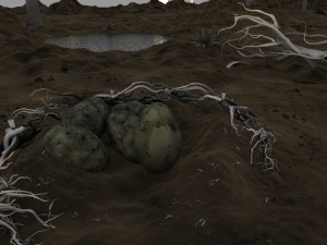lizard out of its shell 3D Model