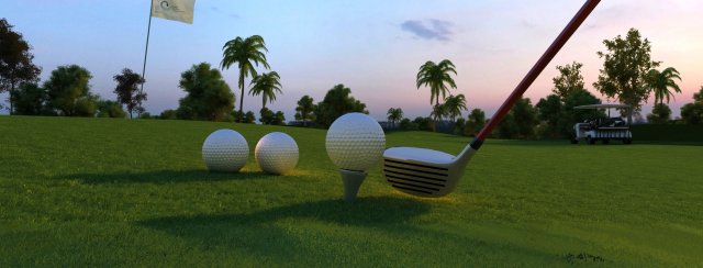 golf 3D Model .c4d .max .obj .3ds .fbx .stl .blend 