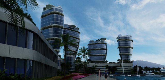 hotel 3D Model .c4d .max .obj .3ds .fbx .stl .blend 