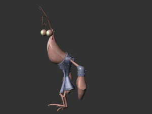 cartoon shrimp soldier 3D Model