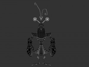 cartoon shrimp soldier 3Dモデル